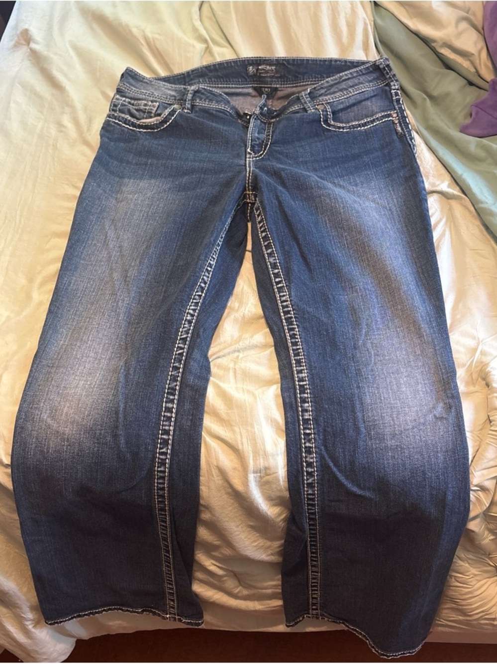 Silver Jeans Women's Boot Cut Dark Blue Denim